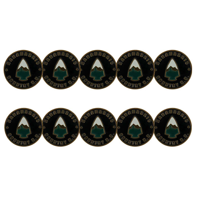 ahead - Kananaskis Country Golf Club Ball Markers (BM4R KANANA-BLK-GRN)