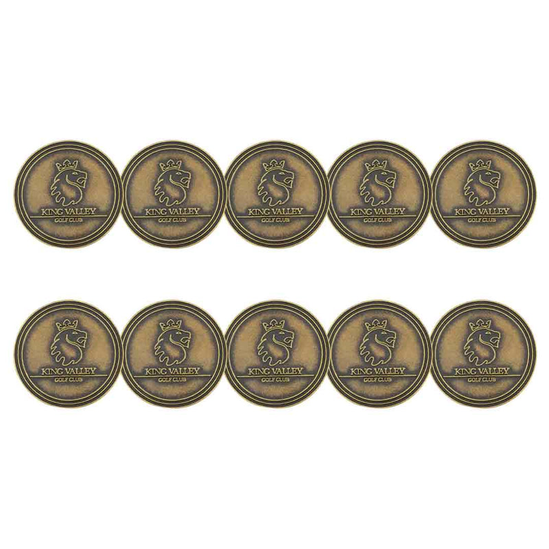 ahead - King Valley Golf Club Ball Markers (BM4 KING V - BRASS)