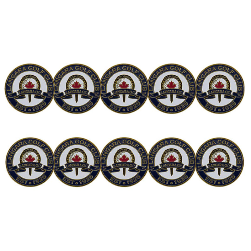 ahead - Langara Golf Club Ball Markers (BM4 LANG - NVYWHT)