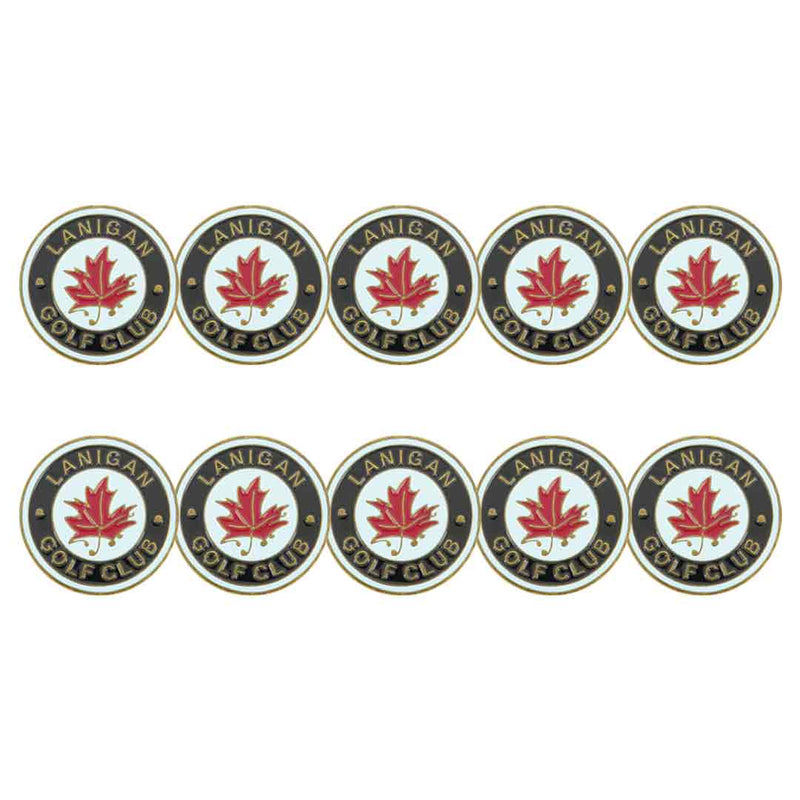 ahead - Lanigan Golf and Country Club Ball Markers (BM4R LANIGAN - BLKWHT)