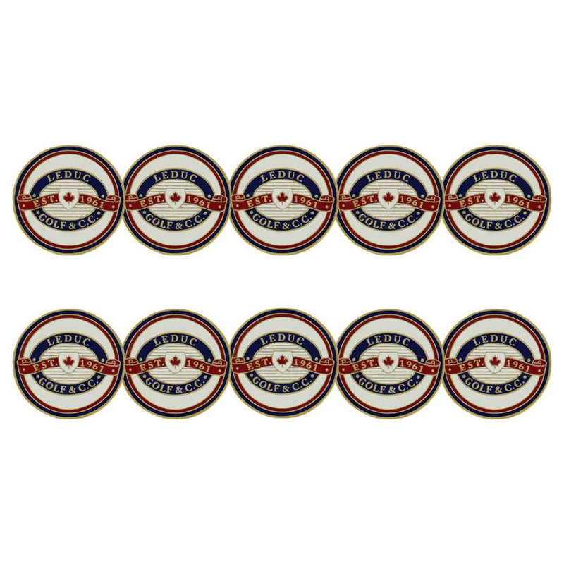 ahead - Leduc Golf & Country Club Ball Markers (BM4 LEDUC-WHT)