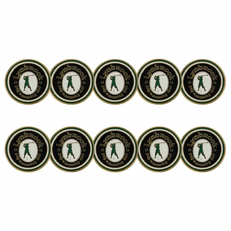 ahead - Lynbrook Golf and Country Club Ball Markers (BM LYN BROOK - BLKWHT)