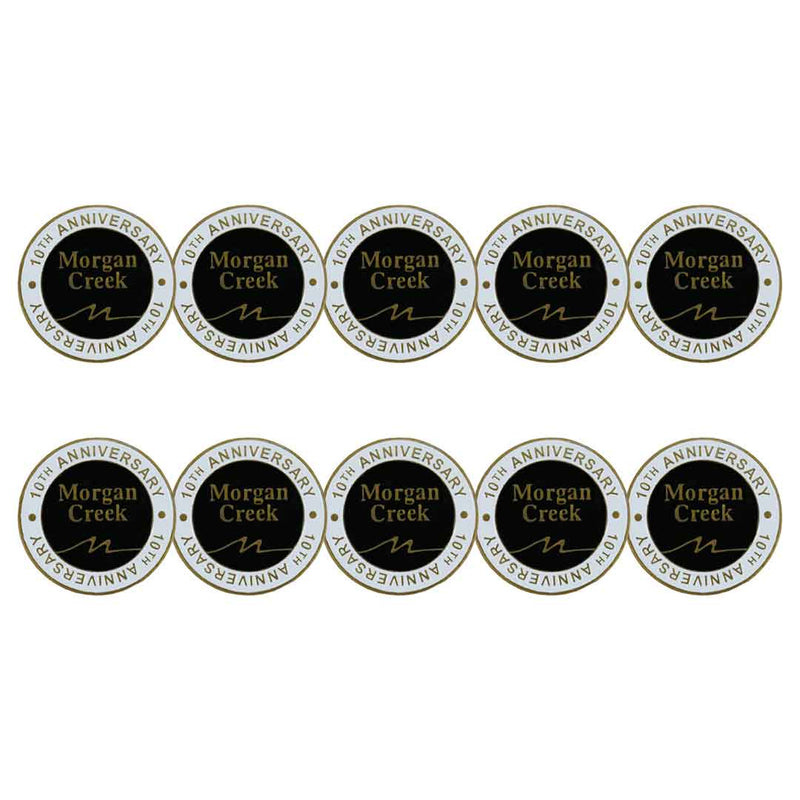 ahead - Morgan Creek Golf Course 10th Anniversary Ball Markers (BM4R MORGAN CCR-BLK-WHT)