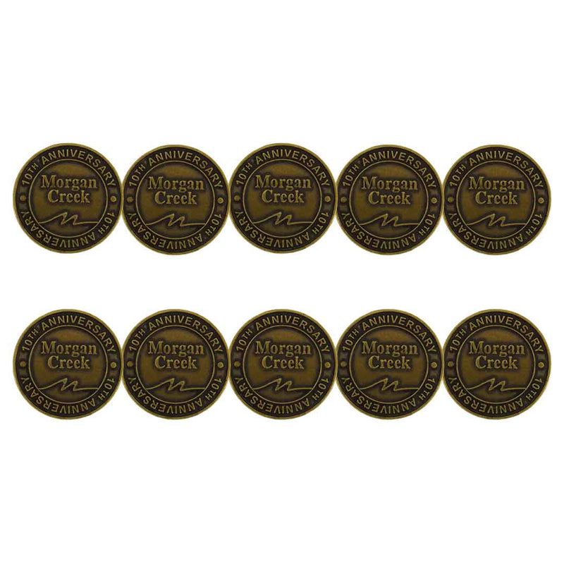 ahead - Morgan Creek Golf Course 10th Anniversary Ball Markers (BM4R MORGANCR-BRSS)