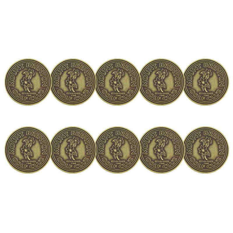 ahead - Mount Brenton Golf Club Ball Markers (BM4 MTBRE - BRASS)