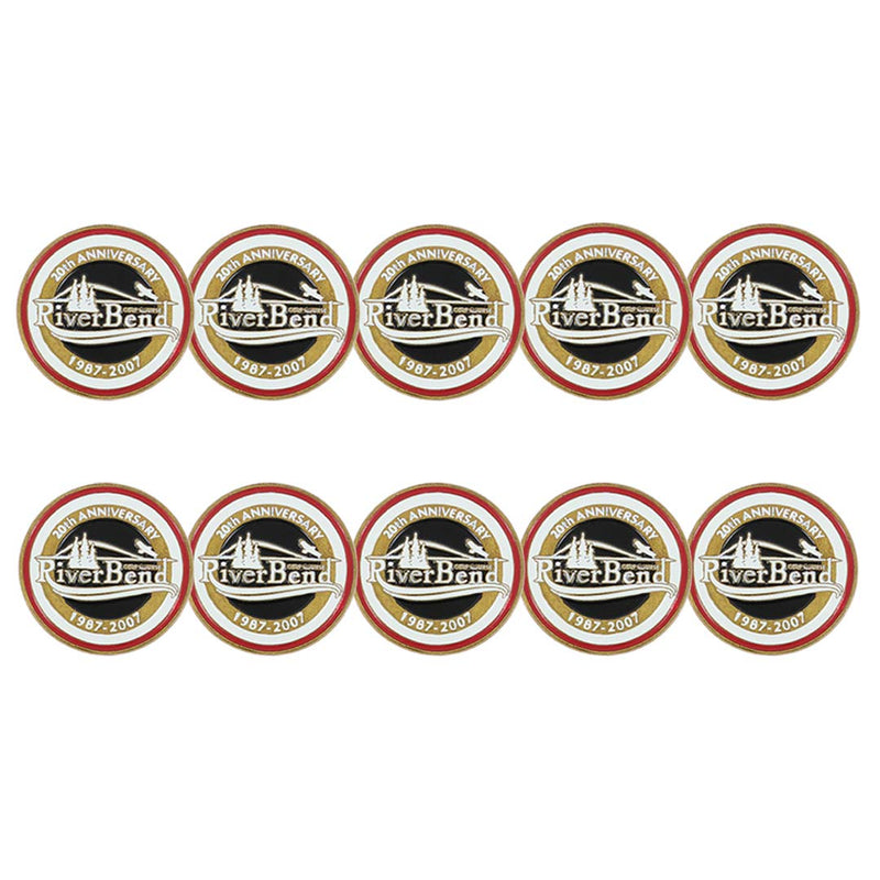 ahead - River Bend 20th Anniversary Golf Ball Markers (BM4R RIVBEN 1 - BLK)