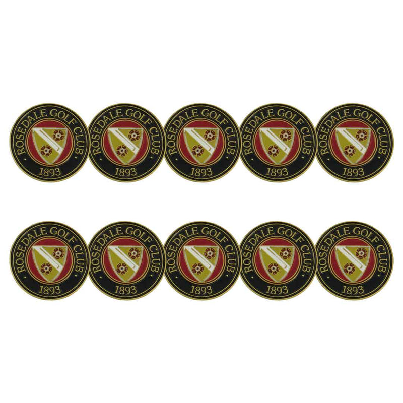 ahead - Rosedale Golf Club Ball Markers (BM4 ROSEDA - BLKRED)