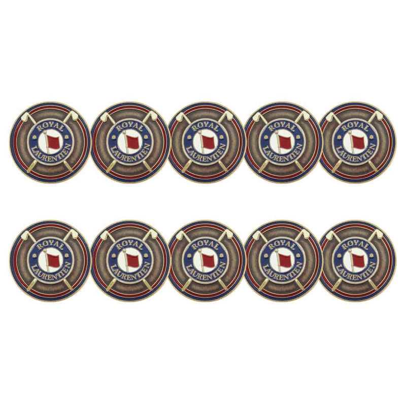 ahead - Royal Laurentien Golf Ball Markers (BM2 ROYLAU - BRASS NVYRED)