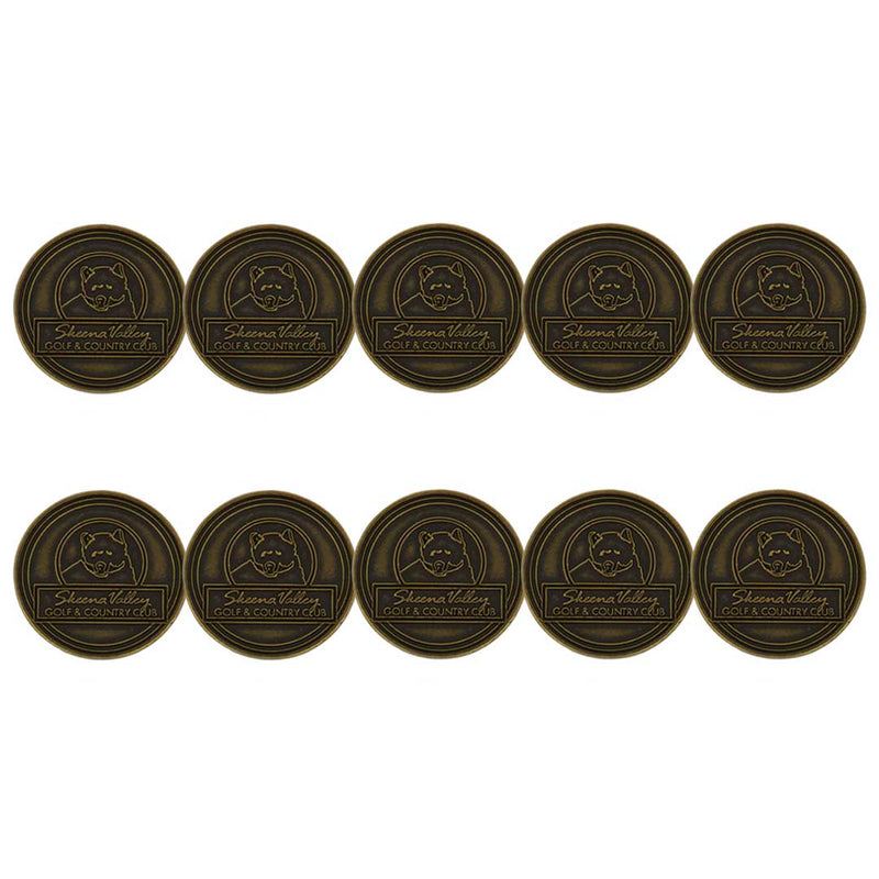 ahead - Skeena Valley Golf & Country Club Ball Markers (BM4 SKEENA - BRASS)