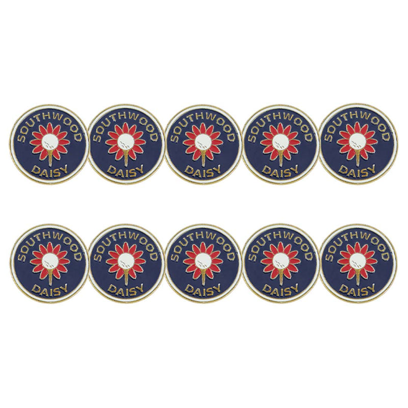 ahead - Southwood Daisy Golf Ball Markers (BM4R SOUTH - NVYRED)