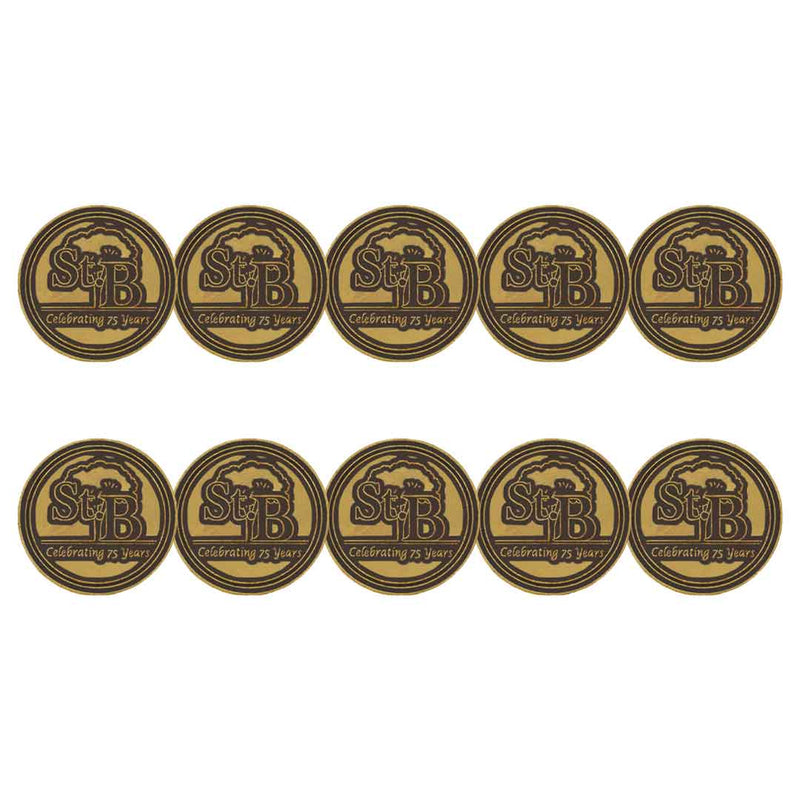 ahead - St. Boniface Golf Club Ball Markers (BM4R STBONZ (75 YRS) - BRASS)