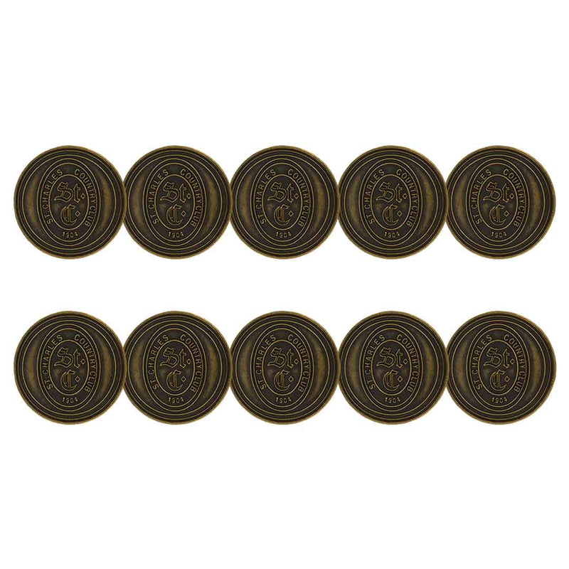 ahead - St. Charles Country Club Golf Ball Markers (BM4 ST. CHAR-BRSS)