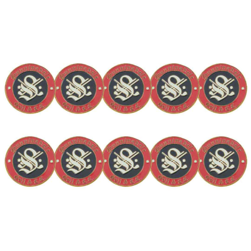 ahead - Sunningdale Golf & Country Club Ball Markers (BM4R SUN 2 - BLKREDGRY)