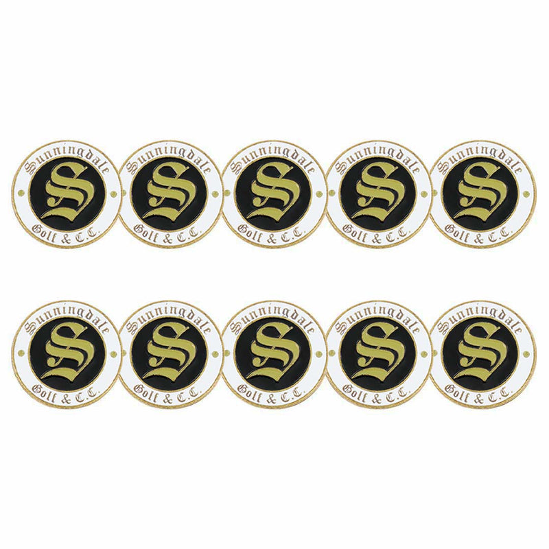 ahead - Sunningdale Golf and Country Club Ball Markers (SUNNINGDALE-WHT-BLK)