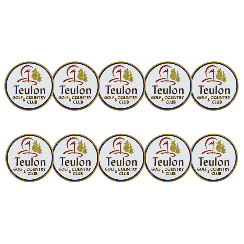 ahead - Teulon Golf & Country Club Ball Markers (BM4 TEVLON-WHT)