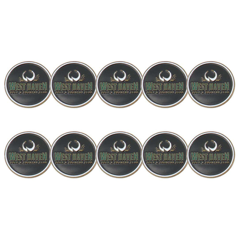 ahead - West Haven Golf & Country Club Ball Markers (BM4R WEST HAV - BLK)