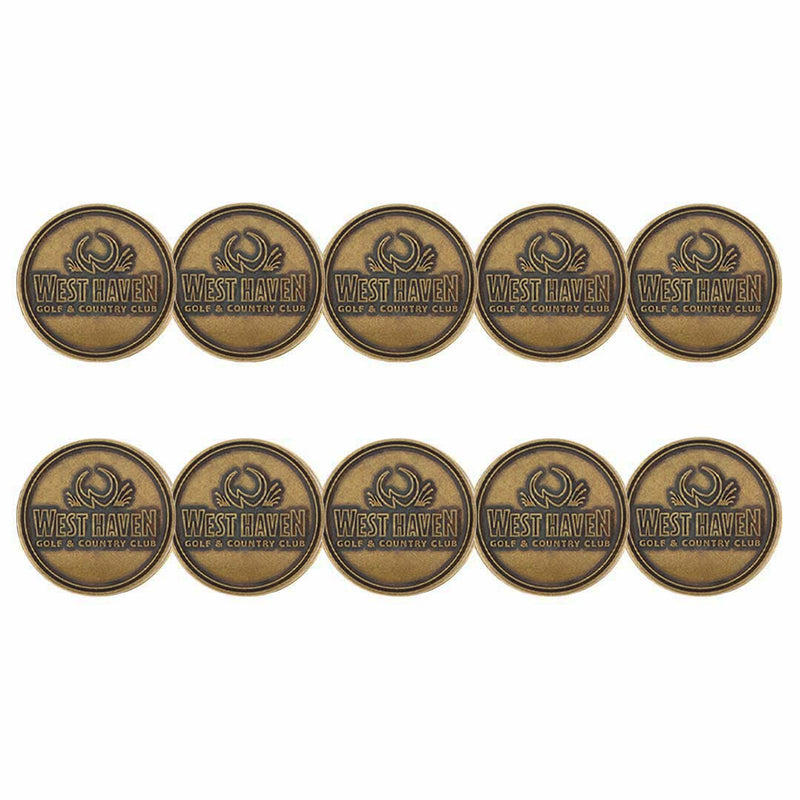 ahead - West Haven & Country Club Golf Ball Markers (BM4R WEST HAV - BRASS)