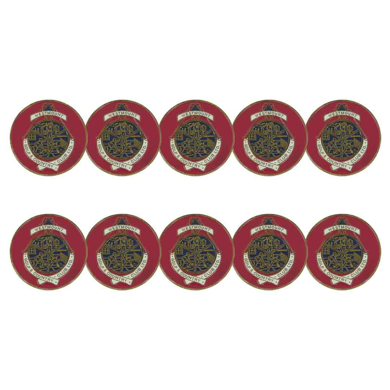 ahead - Westmount Golf & Country Club Ball Markers (BM4D WESTMOUNT - RED)