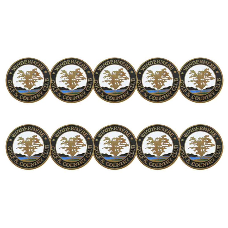 ahead - Windermere Golf & Country Club Ball Markers (BM4R WINDGC - BLKWHT)