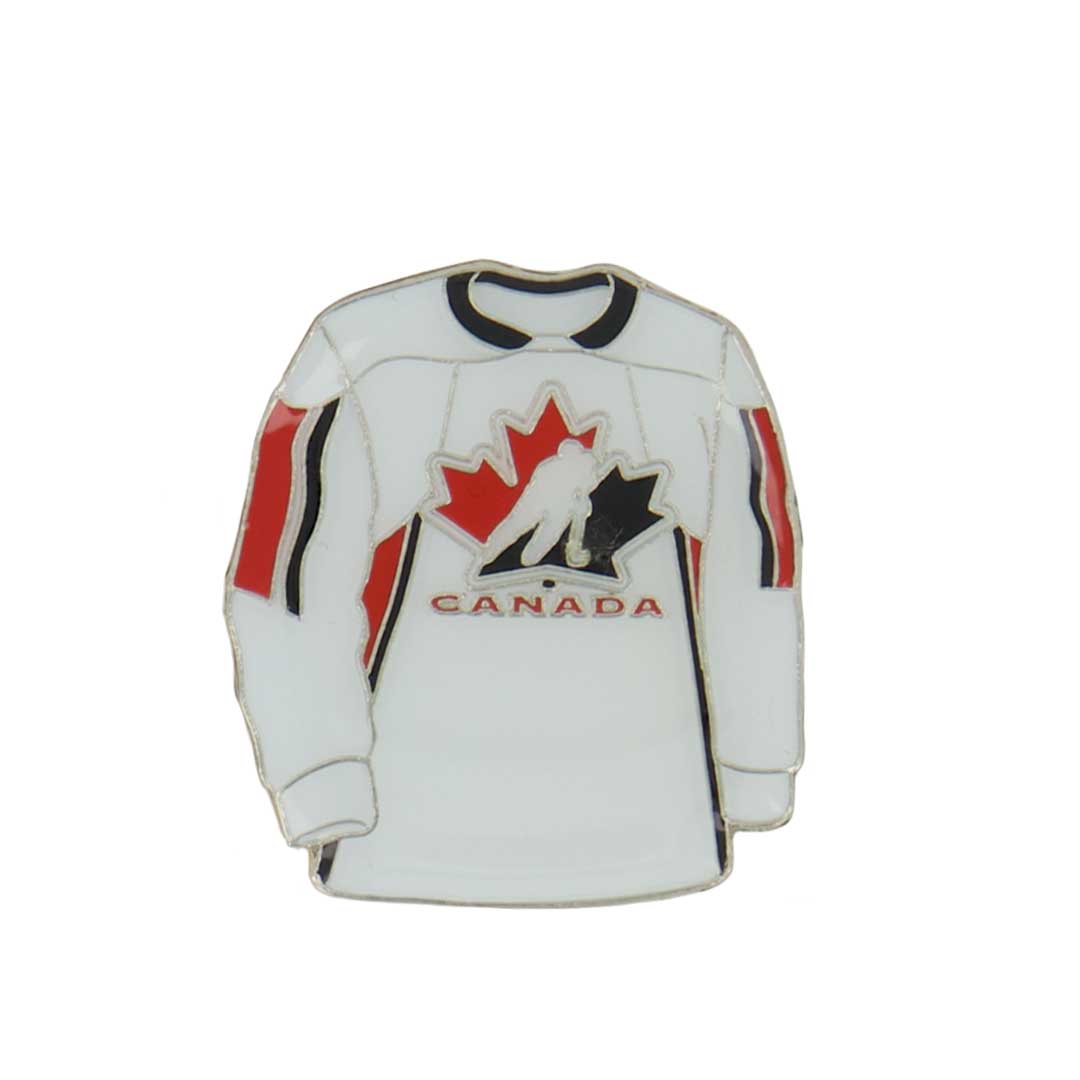 IIHF Team Canada Jersey Pin White Sticky Back TEAJEHS2 SVP Sports