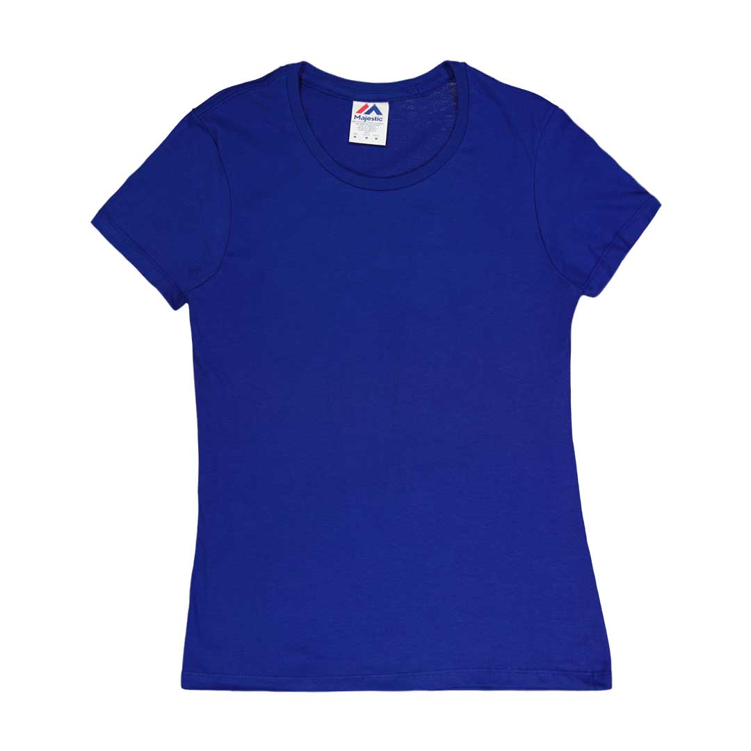 Majestic Women s Deep Royal Short Sleeve T Shirt TA00L BLU Blue XXL