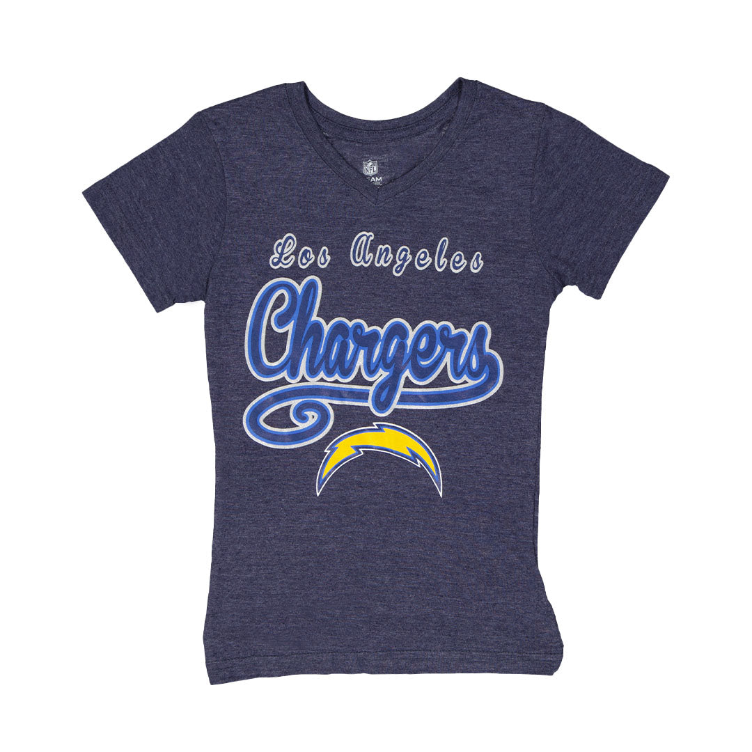 NFL Girls Los Angeles Chargers V Neck T Shirt KT17C9X 54 SVP Sports