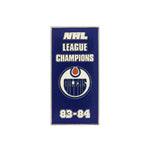 NHL – Oilers League Champ 1984 Bannière autocollante (OILLEA84S)