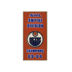 NHL - Oilers d'Edmonton 1984 Smythe Division Bannière Pin Sticky Back (OILSMY84S)