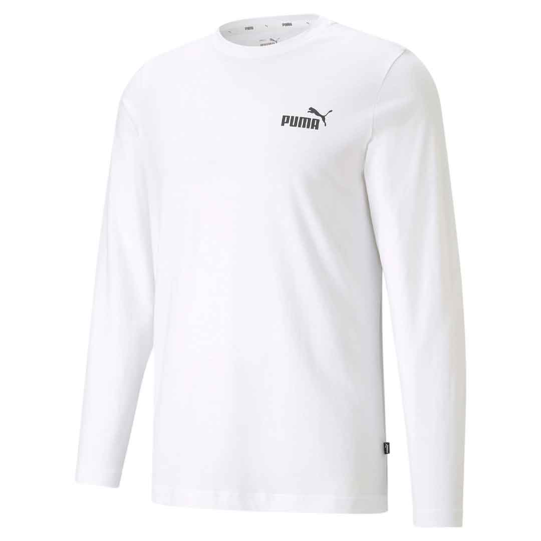 Puma T shirt a manches longues Essentials avec petit logo pour hommes 586672 02