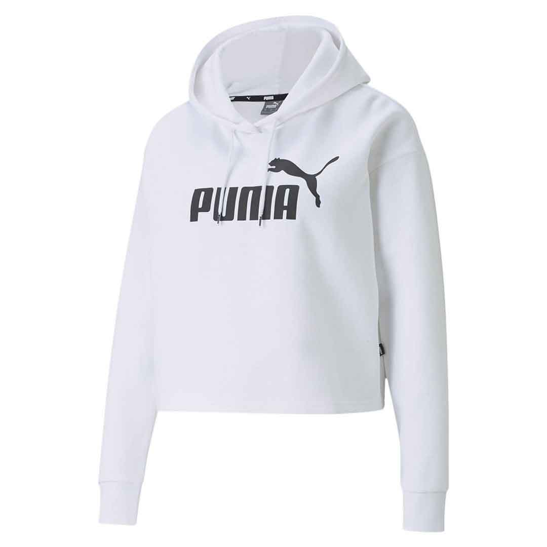 PUMA Classics short sleeve hoodie in off white