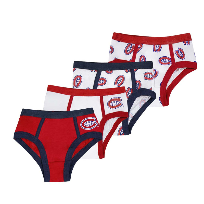 NHL - Ensemble de 4 slips Canadiens de Montréal pour enfants (tout-petits) (HK5T3HCW4 CND)