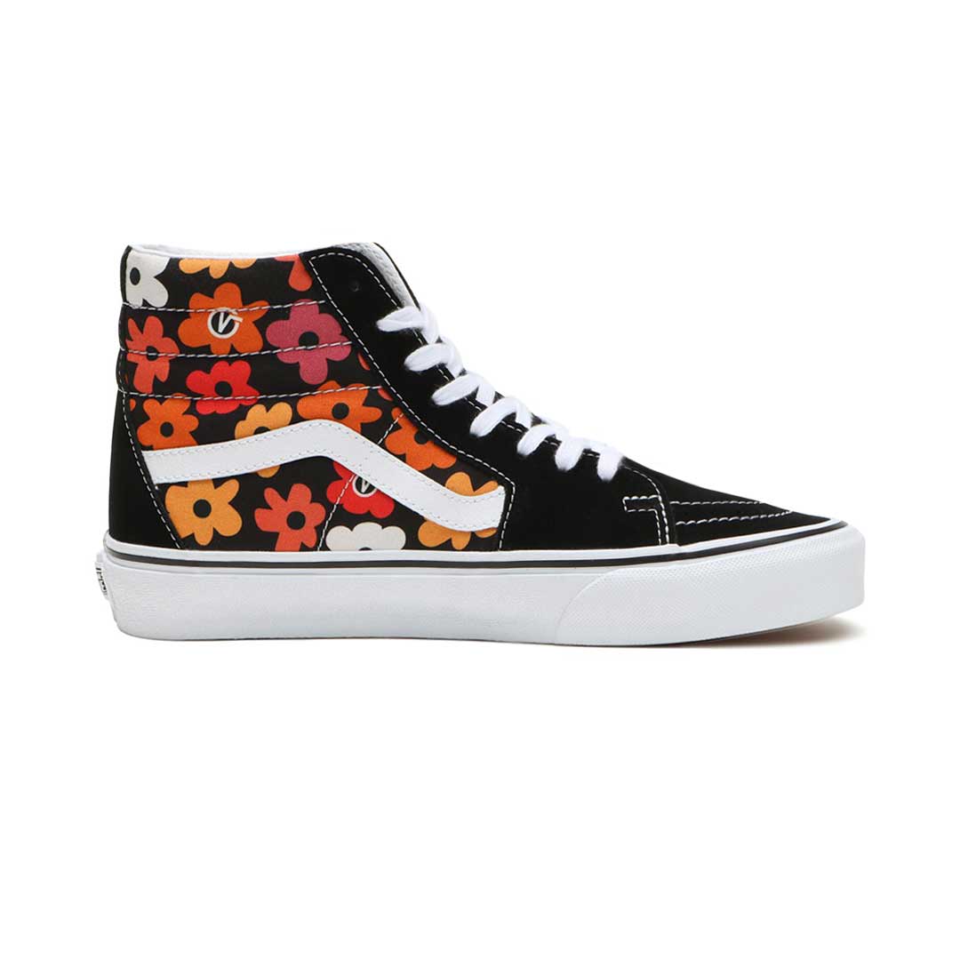 High top vans with flowers best sale