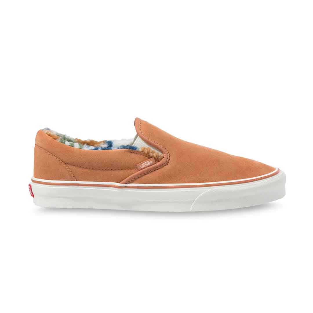 Fuzzy vans slip ons hotsell